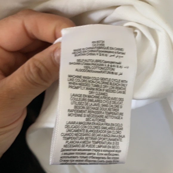 BCBG MaxAzria Nishani Cold Shoulder Bib Collar Button Down Long Sleeve Shirt - Picture 9 of 13